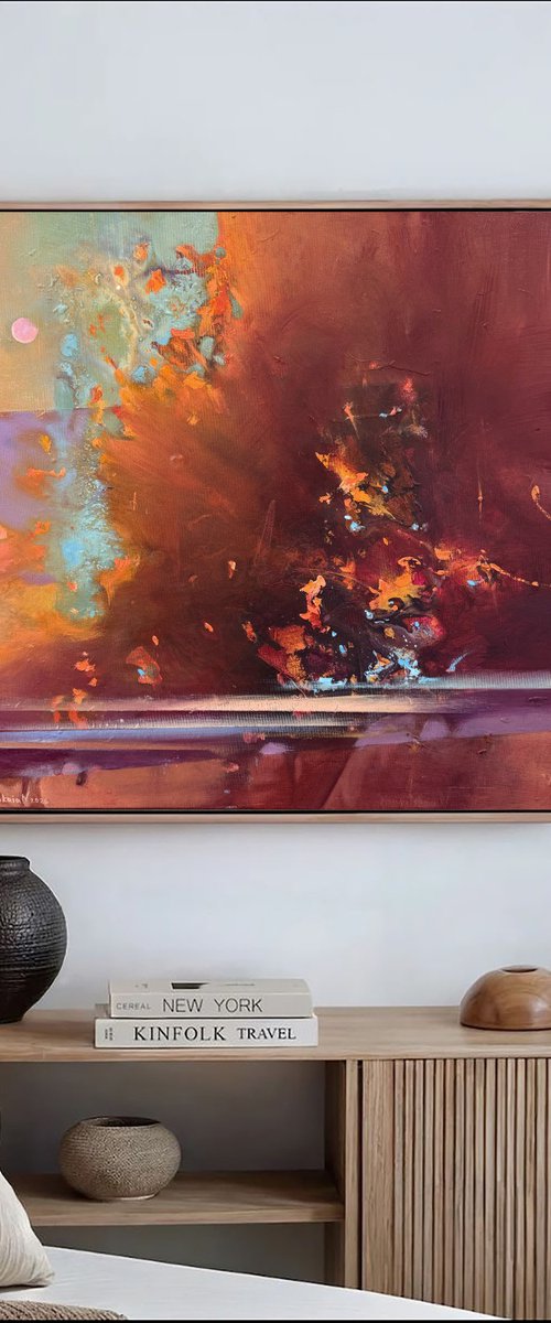 Crimson Light Reflections. Pulse of Light by Natalia Yampolskaia