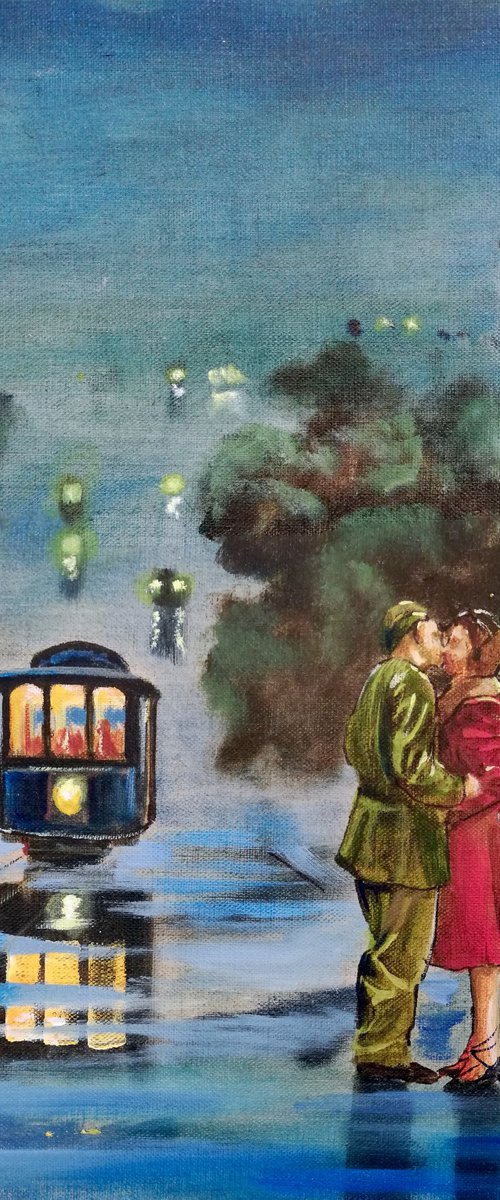 Under a street lamp by Gordon Bruce