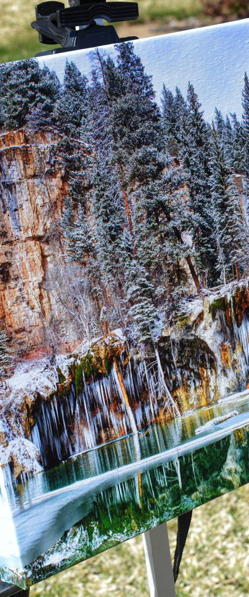 Hanging Lake on Canvas by Lena Owens at OLena Art