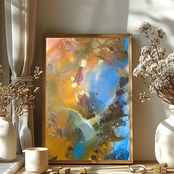 Autumn Gold Abstract Painting
