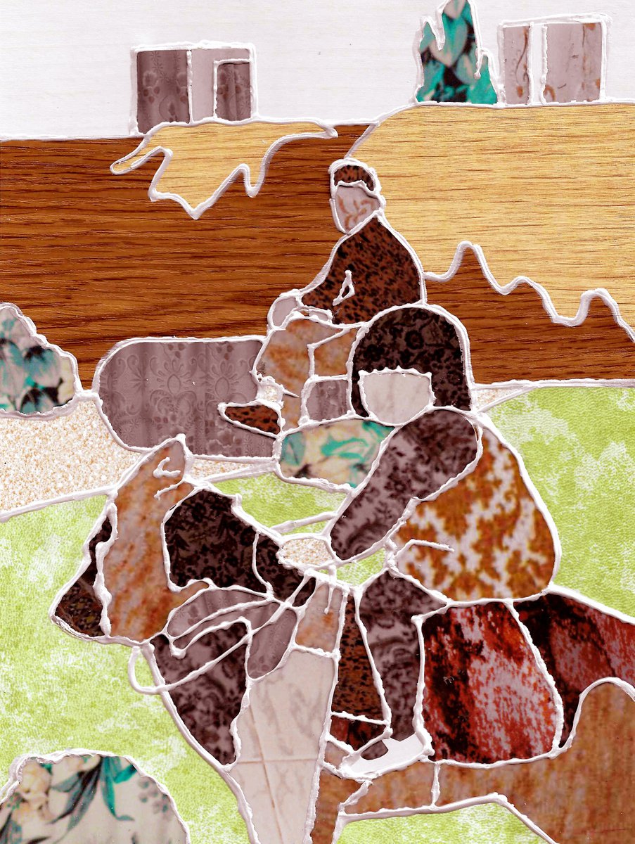 Portrait Collage By Andromachi Giannopoulou, 7 X 9, Kojak, Original Artwork