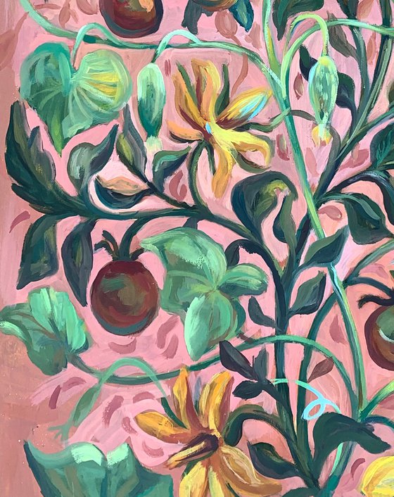 Grace of weaves -ornament of climbing plants.