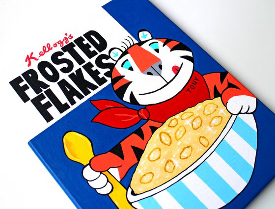 Frosties Vintage Breakfast Cereal Box - Pop Art Painting on Canvas