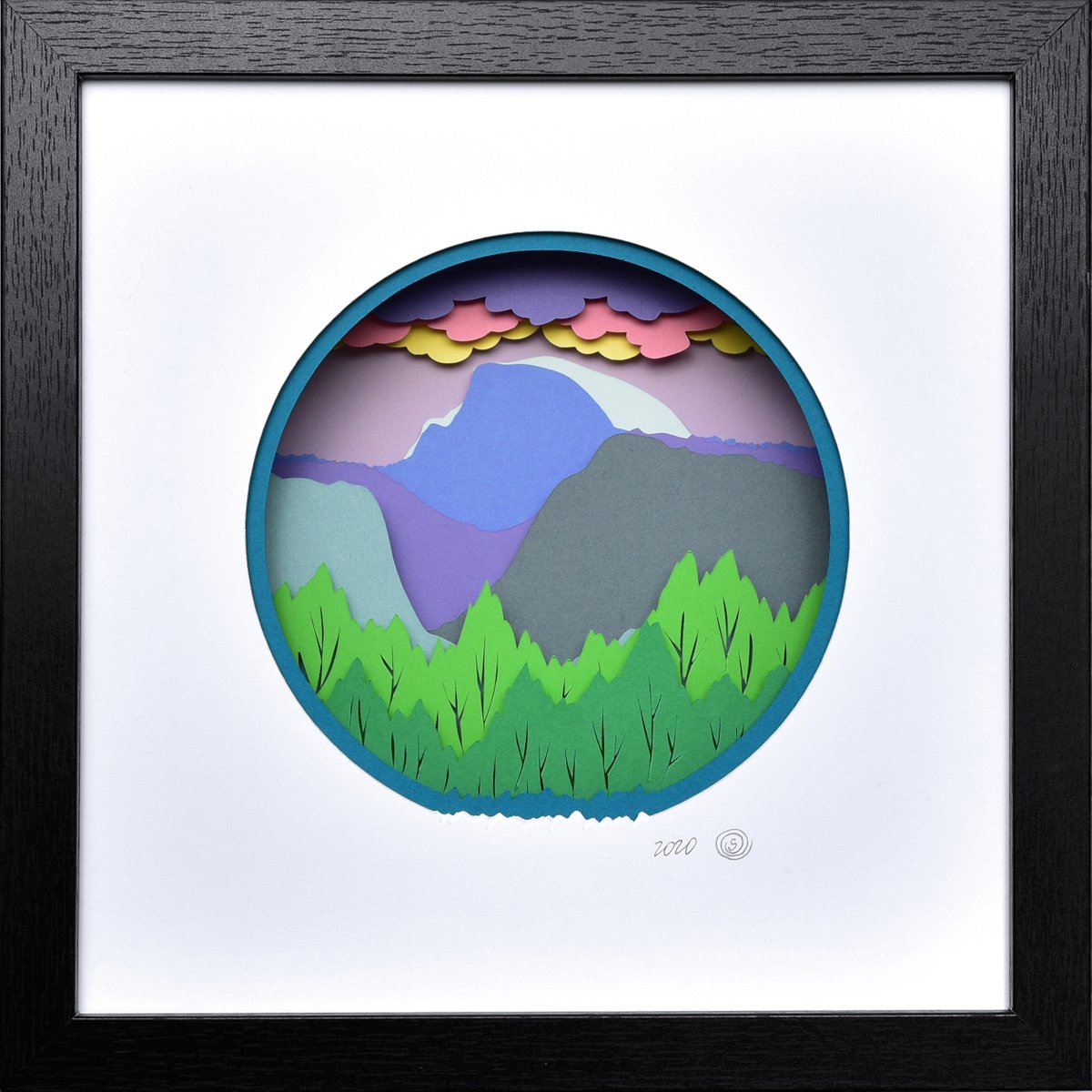 Landscape Sculpture By Olga Skorokhod, 10 X 10", Half Dome, Original Artwork