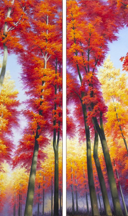 AUTUMN FOREST DIPTYCH by Oleksii Vylusk