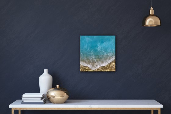Teal Waves #35 Seascape Painting