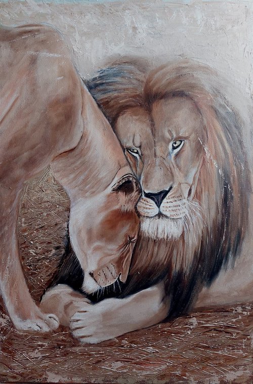 Couple of Lions by Ira Whittaker