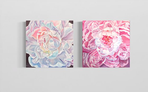 Diptych Peonies