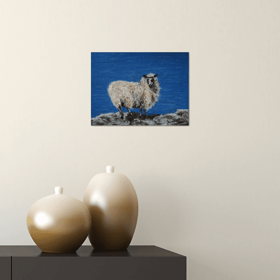 Light Breeze... Sheep / FROM THE ANIMAL PORTRAITS SERIES / ORIGINAL PASTEL PAINTING