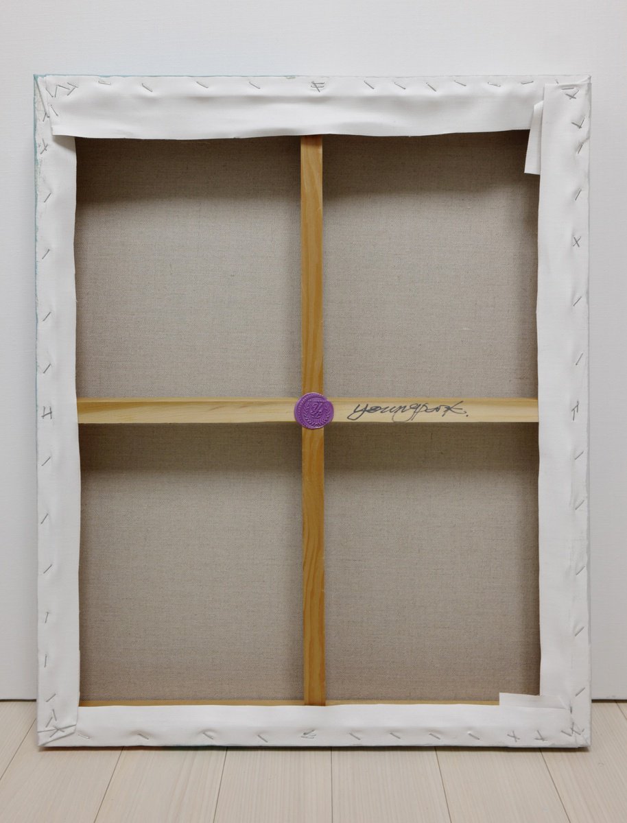 Expressive Portrait Acrylic Painting By Young Park, 20 X 24", Together, Original Artwork