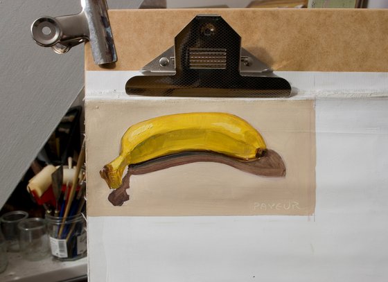 still life of fresh banana on a white background