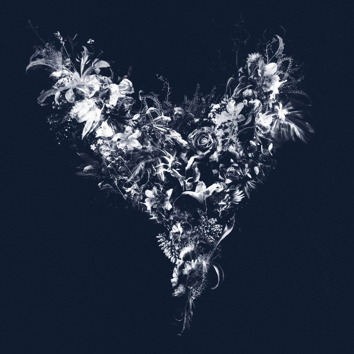 Botanical Painting By Teis Albers, 39 X 39", Floralheart, Original Artwork