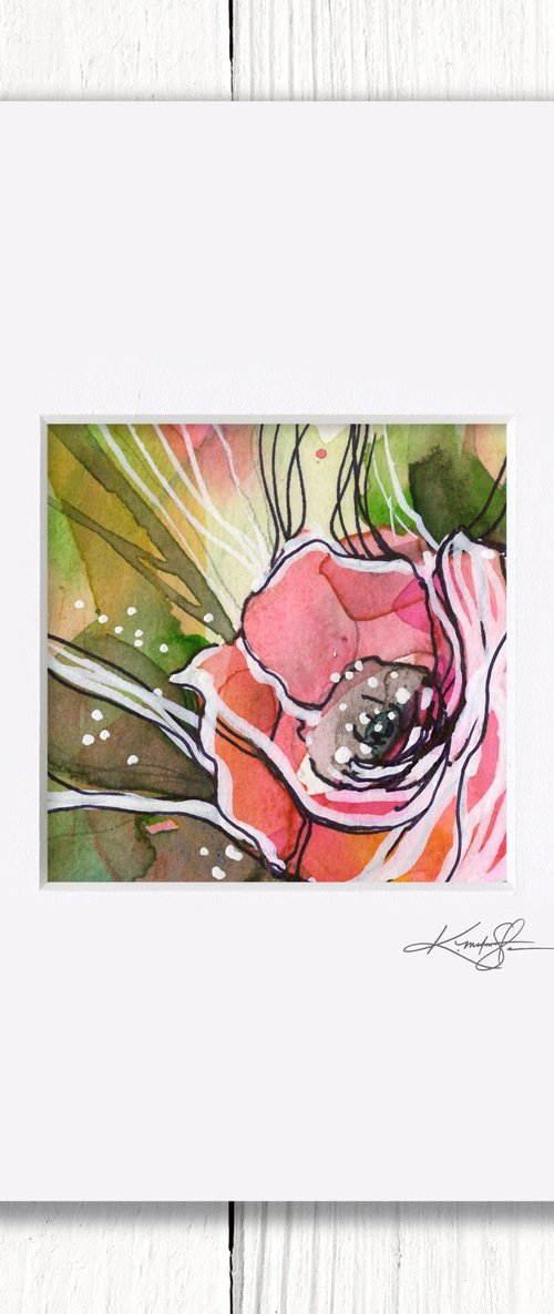 Little Dreams 25 - Small Floral Painting by Kathy Morton Stanion by Kathy Morton Stanion