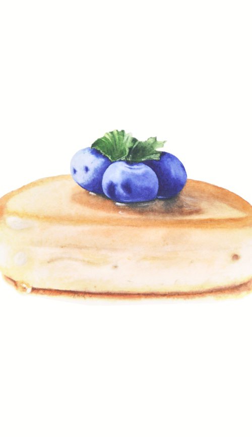 Pancake With Blueberries by Alona Hryn