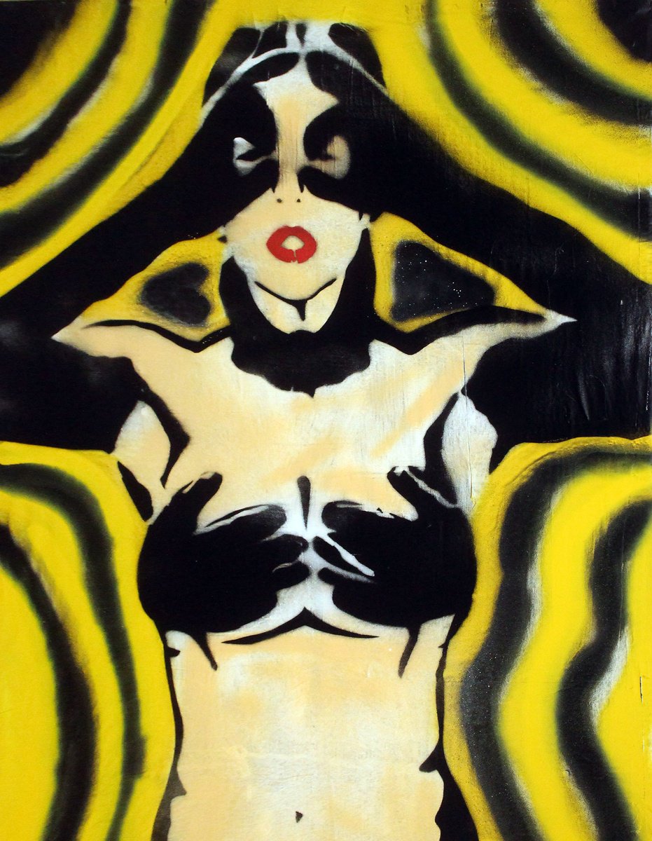 Urban And Pop Painting , Gaga Rorschach? (U) By Juan Sly, 23 X 30, Artwork For Sale On Artfinder