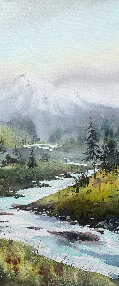 Mountain river #30 by Eugenia Gorbacheva