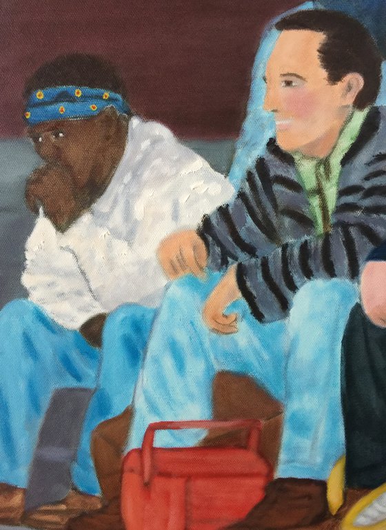 WORKERS ON A BREAK
