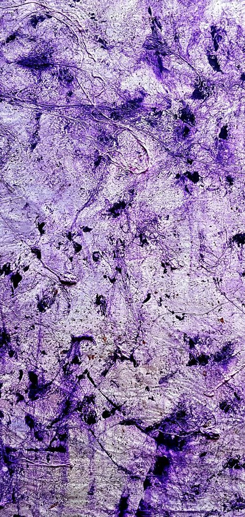 Doubts about the answer - Violet - (n.248) - 80 x 70 x 2,50 cm - ready to hang - acrylic painting on stretched canvas by Alessio Mazzarulli