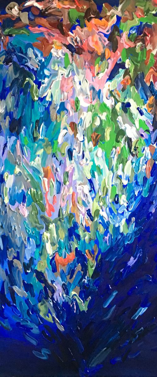 'Indigo heart' - 40x40" by Tatiana Georgieva