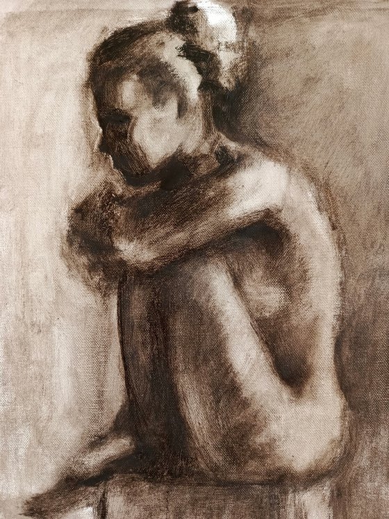 Nude female figure