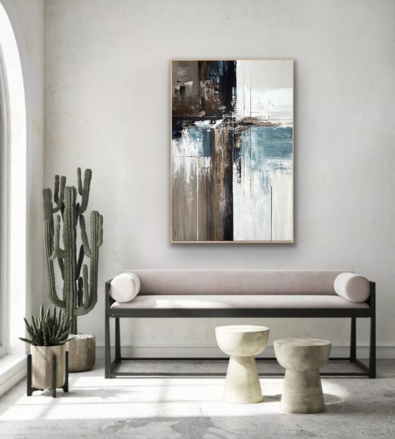 Crossing Light Fields. blue indigo