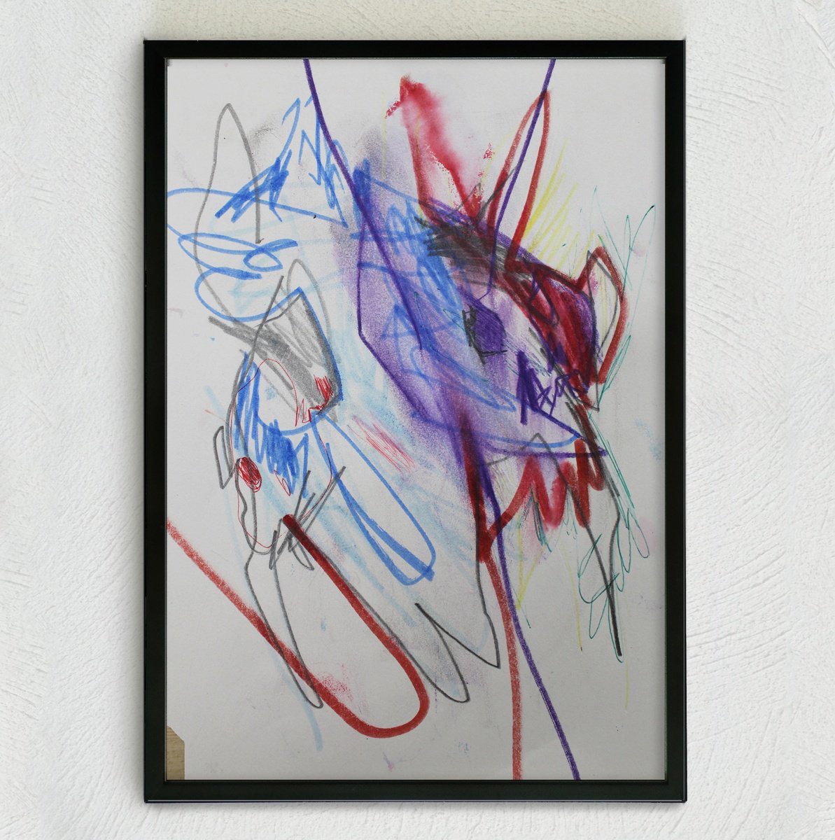 Expressive Animal Acrylic Painting By Milos Hronec, 8 X 12", Animal Bones 20, Original Artwork