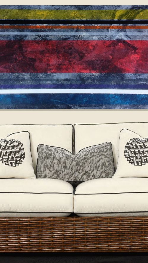 COLORS MIX VS GREY (120 x 80cm) (47.2 x 31.4") XL!! by Segutoart