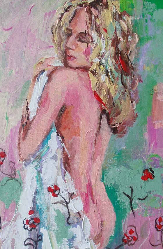 Spring Splendor - Figurative Painting on Canvas