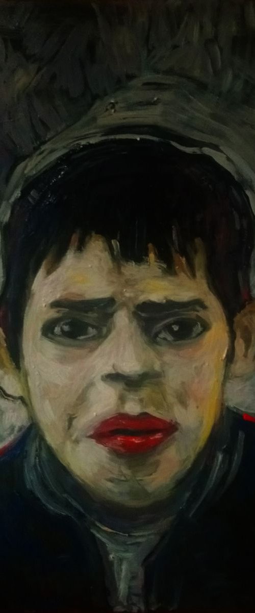 Angry boy portrait by Cosmin Tudor Sîrbulescu