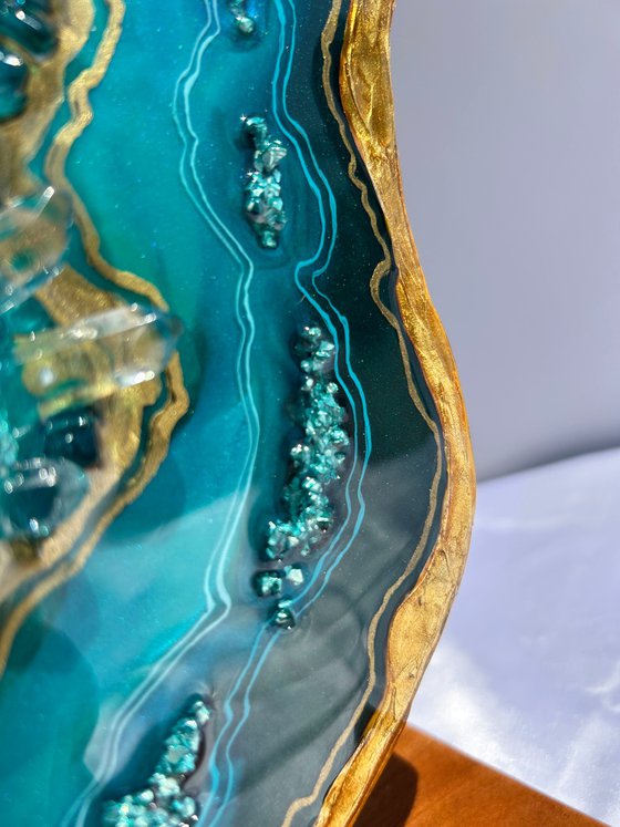 Geode Slice "Malachite"