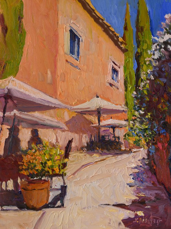 Street With Umbrellas, Italy