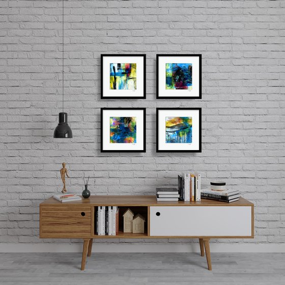 Color Poetry Collection 1 - 4 Abstract Paintings