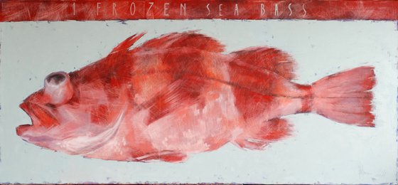 1 frozen sea bass.