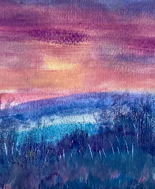 Winter Sunrise over the hills by Samantha Adams