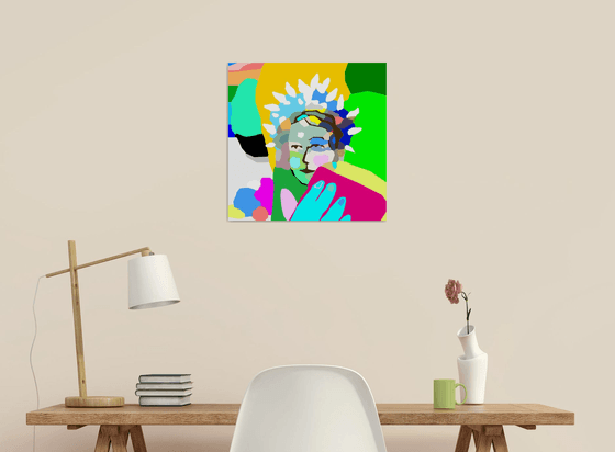 The cousin Vera (pop art, portrait)