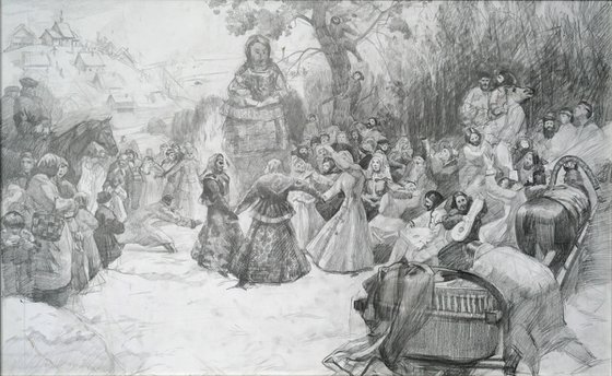 Maslenitsa. Farewell to winter. 17th century