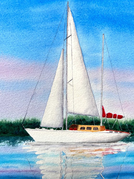 White sailboat