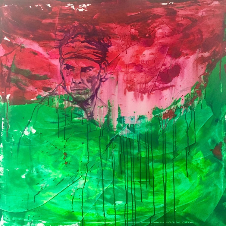 Rafael Nadal Acrylic on Canvas 100x100cm | Artfinder