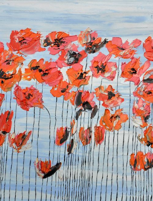 Poppies And Blue Sky by Daniel Urbaník