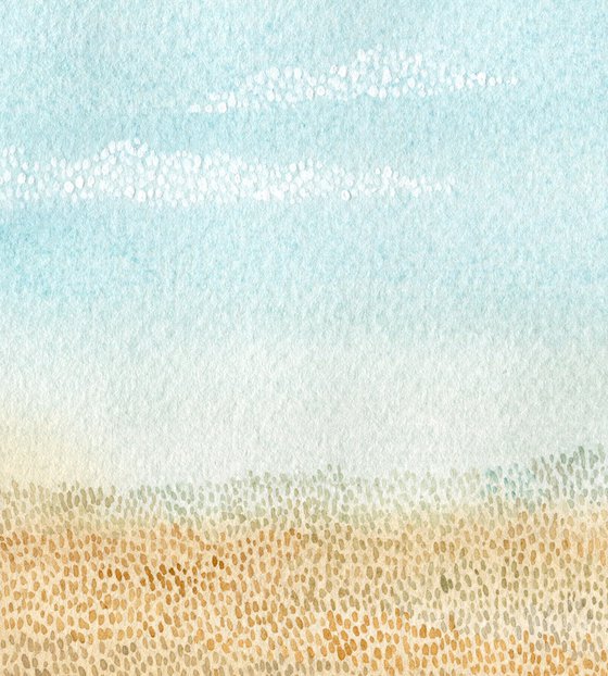 calm watercolor abstract landscape