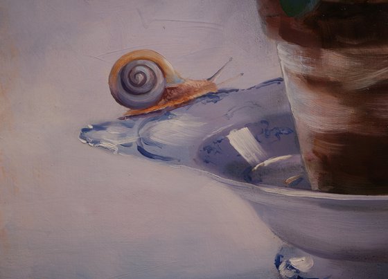 "Geraniums and snails"