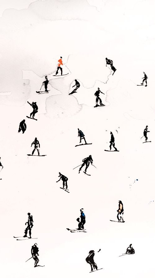 Skiing in the snow by Victor de Melo