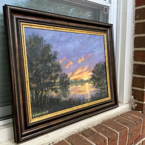 SUNDOWN ON THE RIVER # 2 by K. McDermott (SOLD)