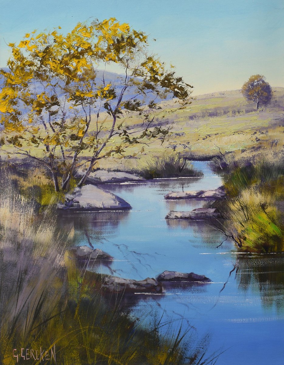 Summer River landscape by Graham Gercken