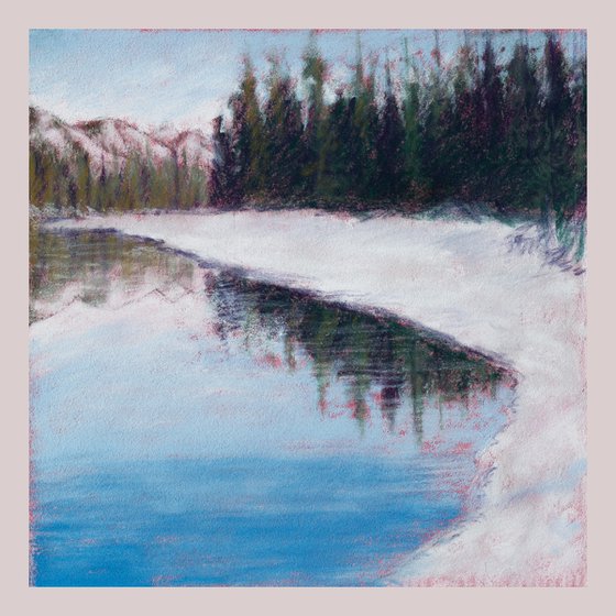 Original pastel drawing "Landscape #2"