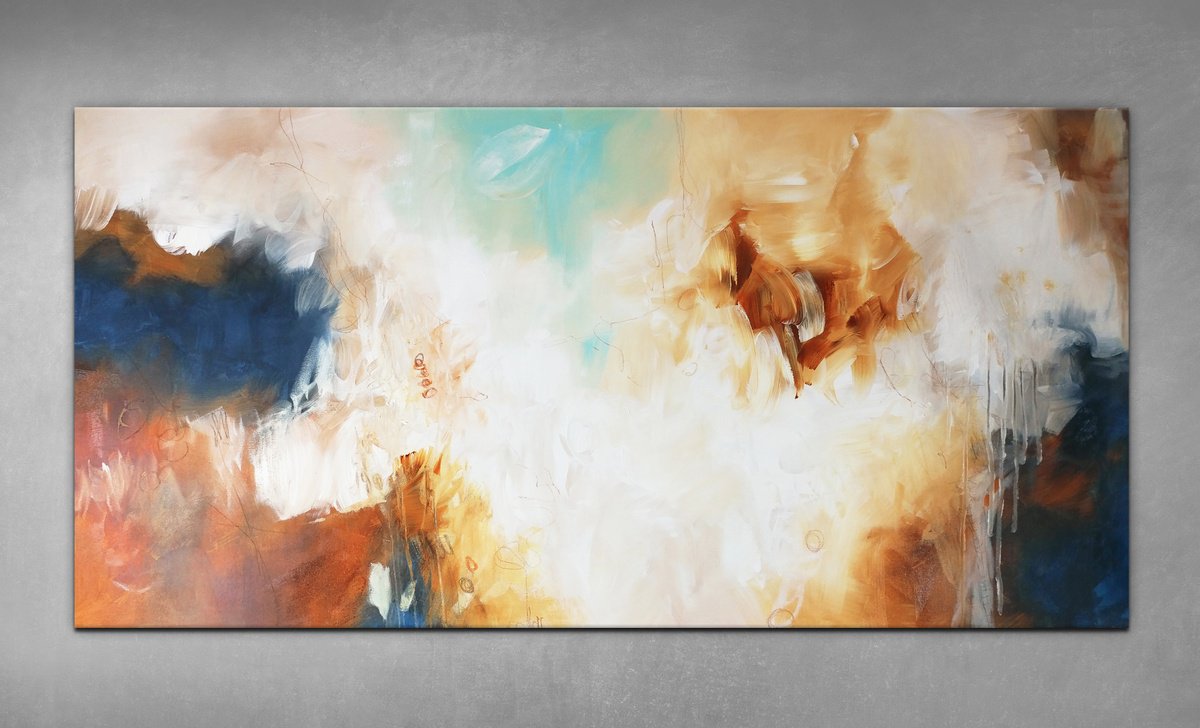 Abstract Acrylic Painting By Andrada Anghel, 60 X 30, Cave, Original Artwork