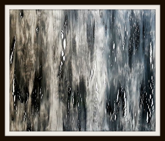 Sliding time (n.275) - 90 x 75 x 2,50 cm - ready to hang - acrylic painting on stretched canvas