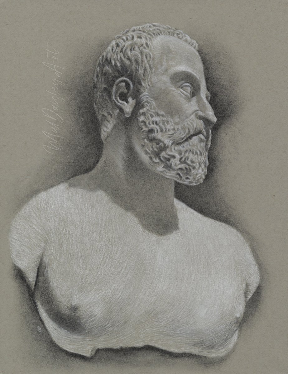 Study of a Roman Bust by Mal Daisley