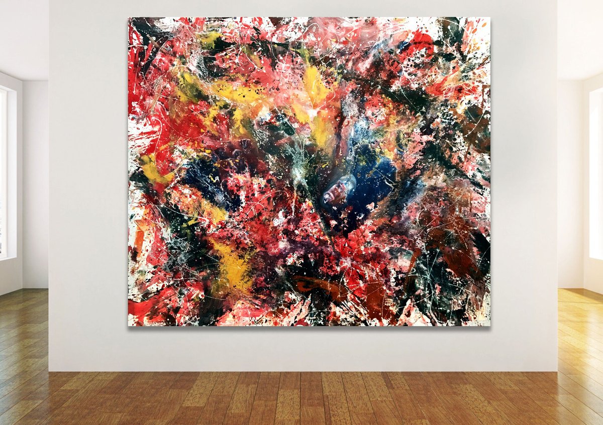 Organic Abstract Oil Painting By Estelle Asmodelle, 78 X 67, The Dreaming, Original Artwork