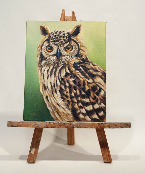 "Eyes of Fire" — Eurasian Eagle-Owl Portrait